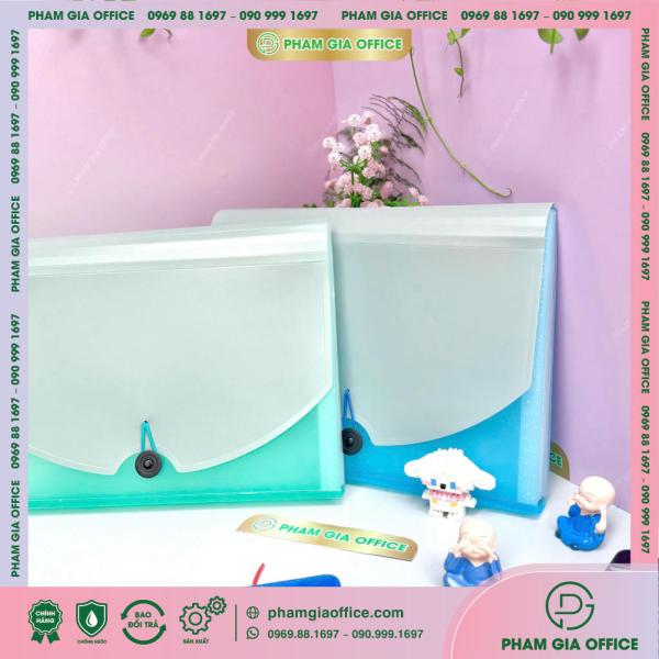 bìa 12 ngăn có nút